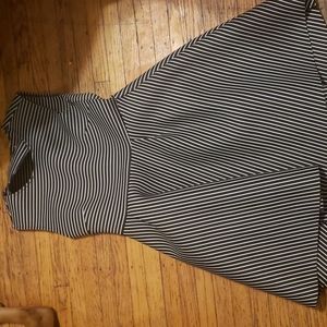 Striped Black White Dress by jinbeier XXL (fits S or M)